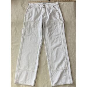 Abercrombie & Fitch Jeans Fit 32x29 White Double Knee Carpenter Work